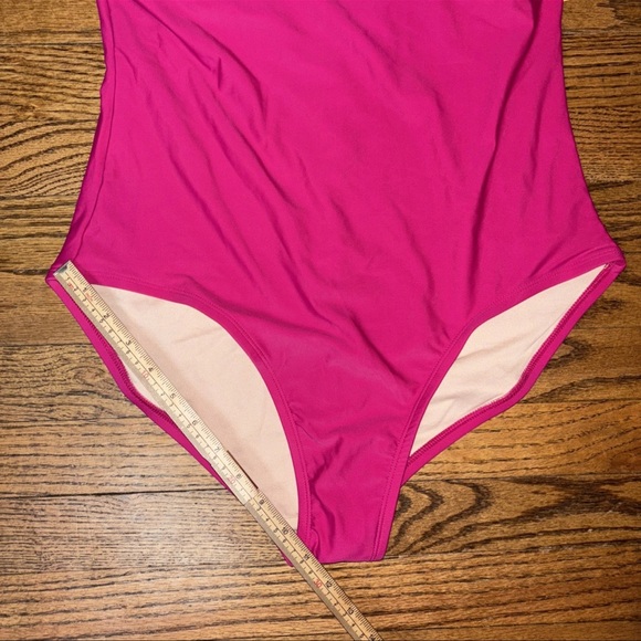 Kona Sol‎ Woman Large Swimsuit High Waisted One Piece Hot Pink Beach Sexy NWT - Picture 13 of 13